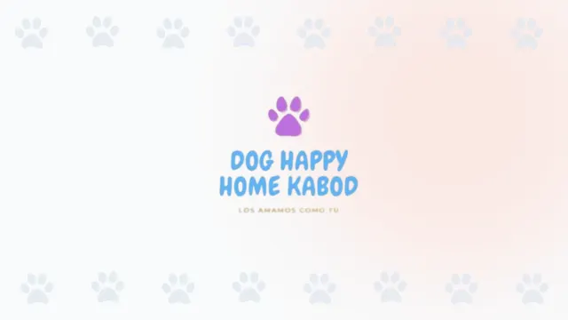 Logo de Dog Happy Home Kabod, una guardería canina tipo casa en Cali, con una huella de perro en color morado.