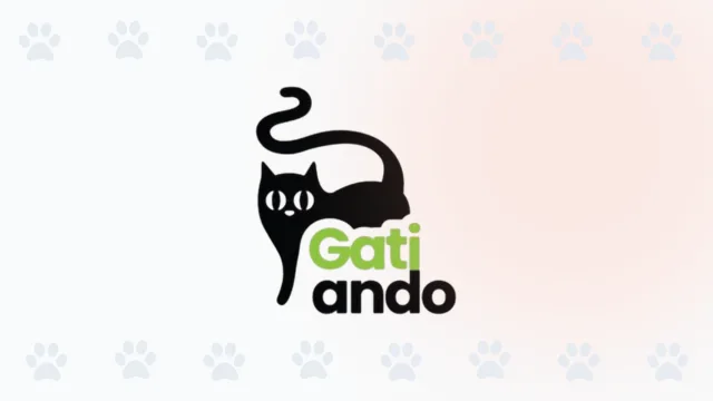 Logo de Gatiando, tienda especializada en productos para gatos en Cali, con la silueta de un gato negro.