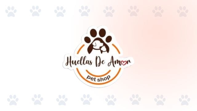 Logo de Huellas de Amor, pet shop en Cali que ofrece cajas de regalo personalizadas para perros y gatos.