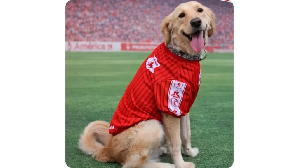 Perro con camiseta personalizada del América de Cali de Only Love