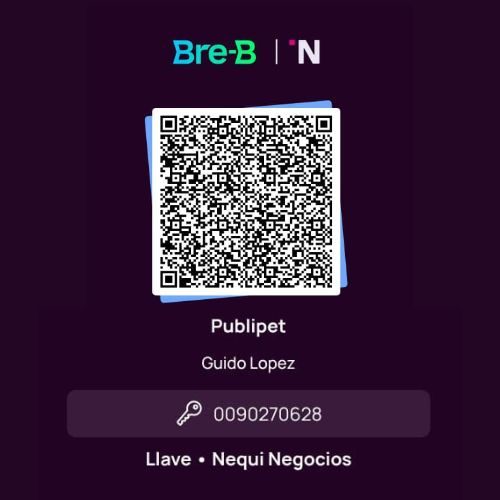 Código QR para el pago del Plan Aliado Destacado de PubliPet a través de Nequi Negocios.
